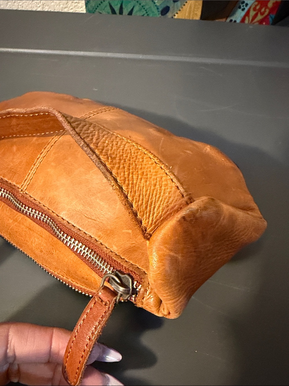 Woven Leather Belt Bag in Tan - Picture 2 of 16